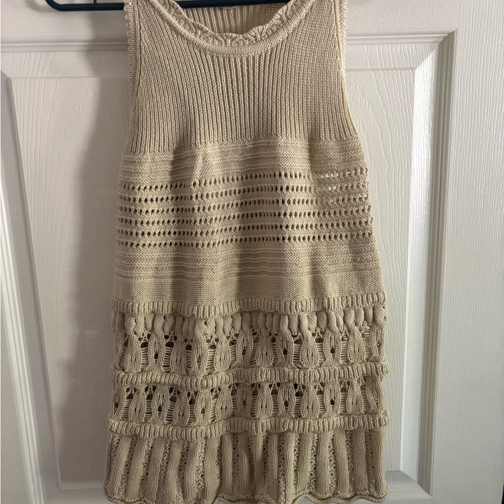 LOFT Cream Knit Sweater